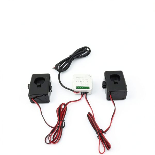 WALFRONT Energy Monitor Single Phase Power Meter with Dual 200A CT-1