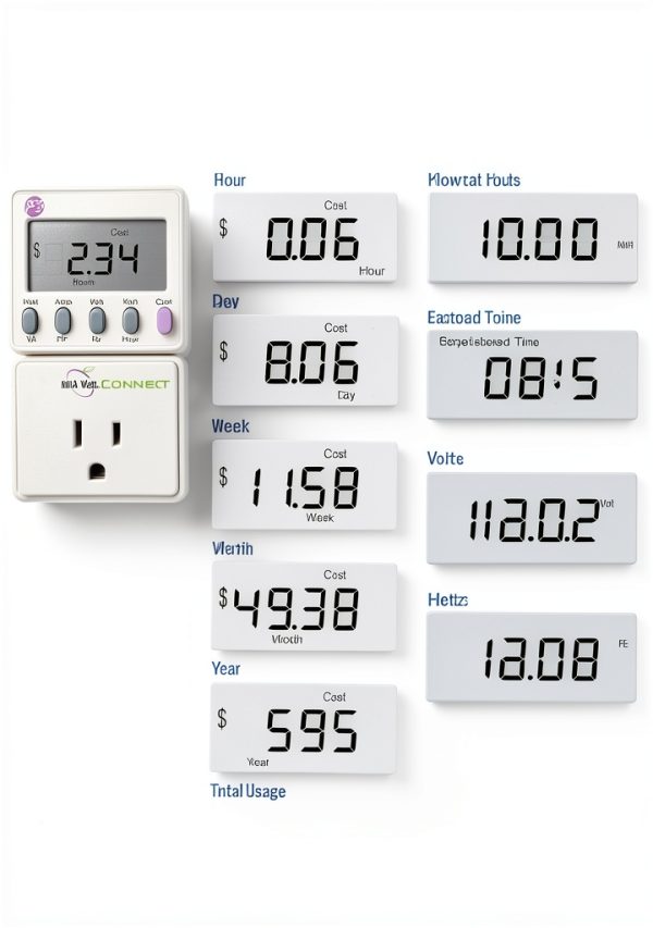 Kill A Watt P4498 Light Gray Power Meter with 2‑Inch Display-3