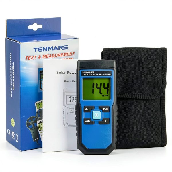 Tenmars TM206 Digital Solar Power Meter 2000 W/m² with BTU Conversion-3