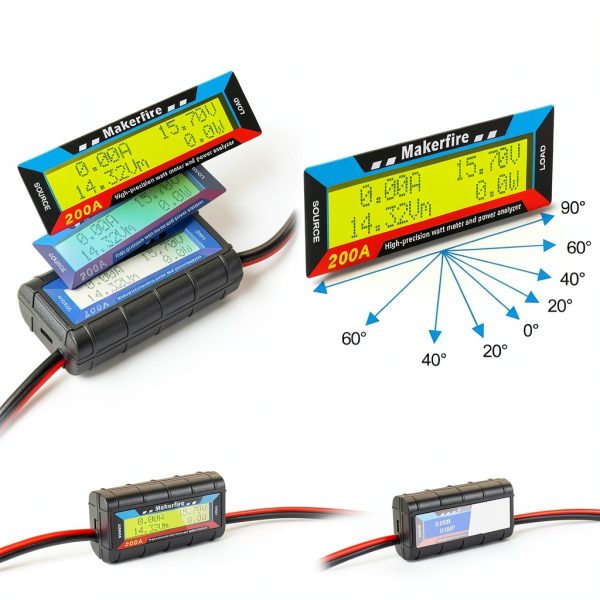 Makerfire Industrial Power Meter Digital Monitor 3.35x1.69x0.98in-1