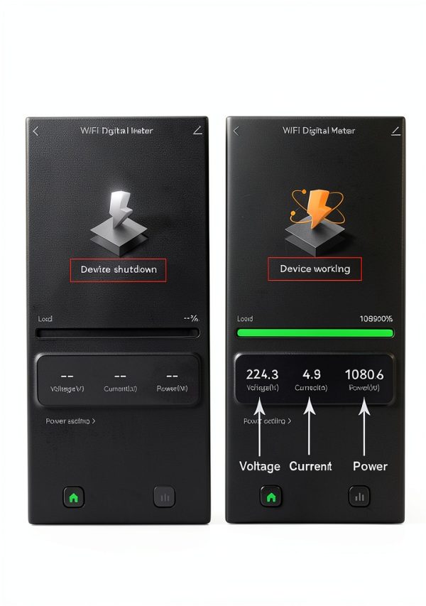 WALFRONT Energy Monitor Single Phase Power Meter with Dual 200A CT-6