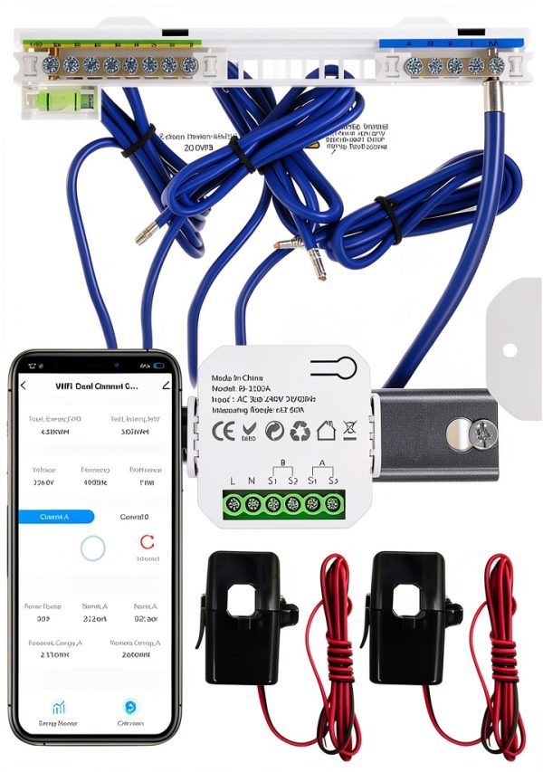 WALFRONT Industrial Power Meter WiFi Dual‑Channel Real‑Time Monitor-2