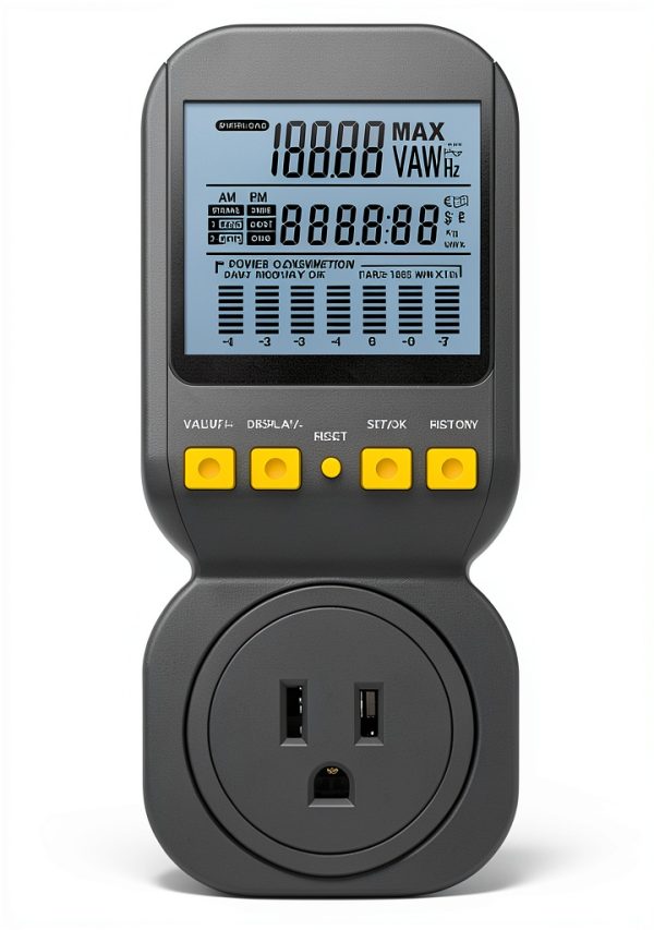 Spartan Power Electricity Usage Monitor SP-PM120 15A 1800W Black-0