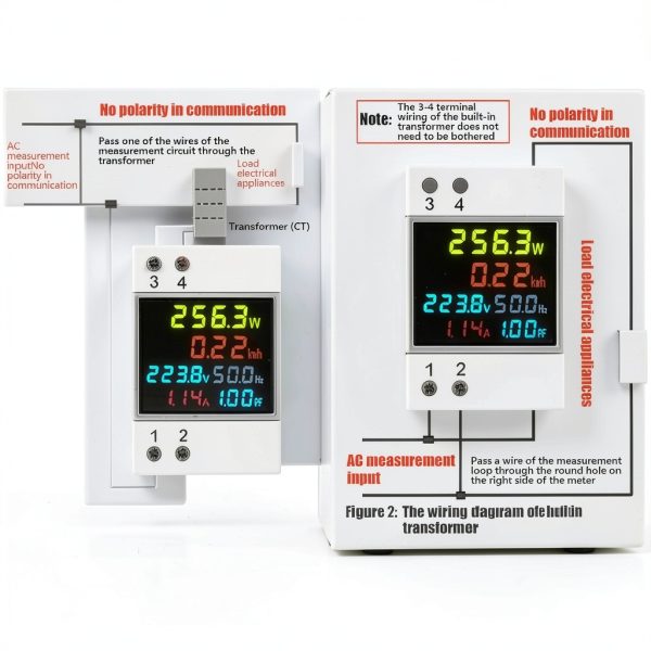 Industrial Power Meter Walfront D52-2066 LCD Display with 6 Parameters-4