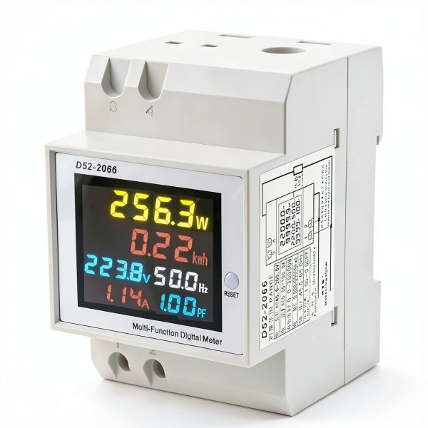 Industrial Power Meter Walfront D52-2066 LCD Display with 6 Parameters-0