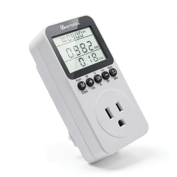 KETOTEK Power Monitor Plug with LCD Display and Alarm-0