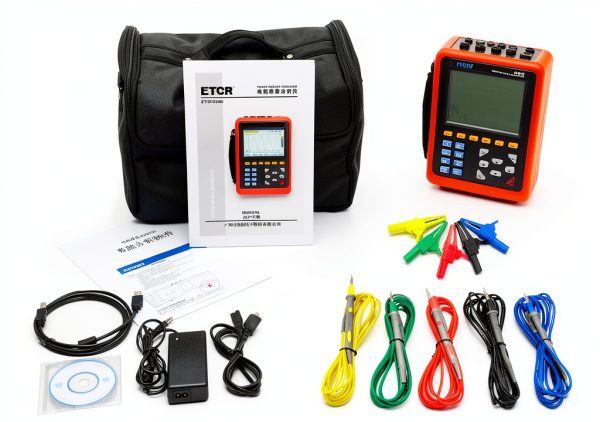 ETCR Power Quality Analyzer 4-Channel Portable Power Meter with-4