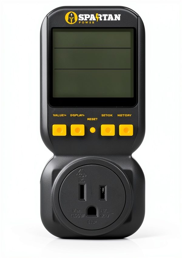 Spartan Power Electricity Usage Monitor SP-PM120 15A 1800W Black-2