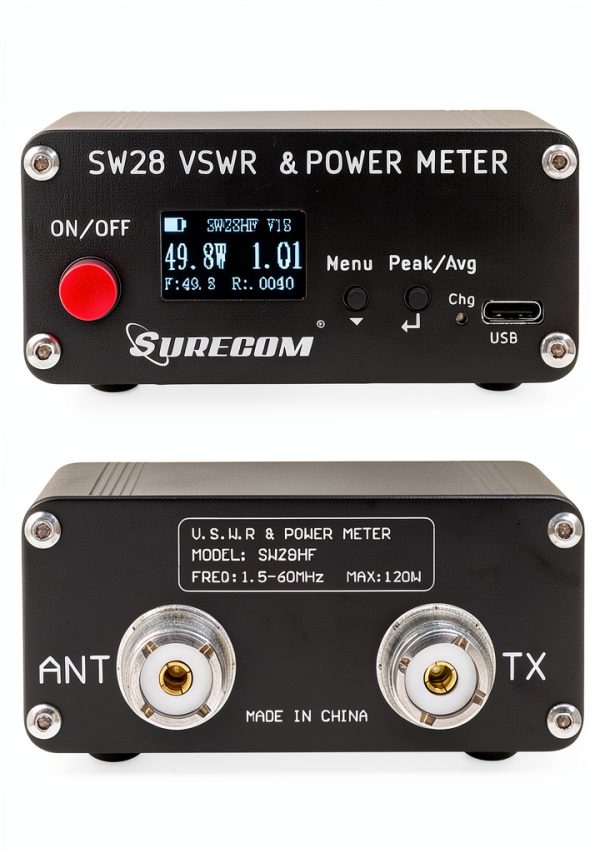 Surecom SW-28HF Mini V.S.W.R. Power Meter 1.5-60MHz 120W-6