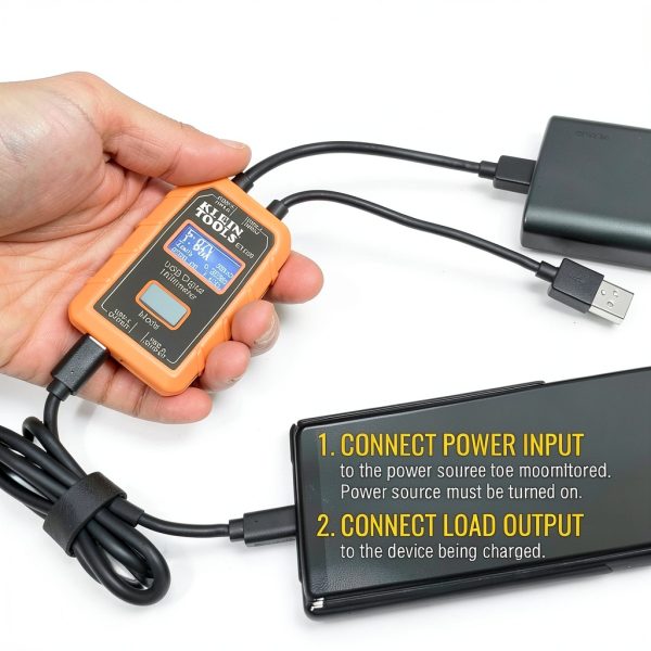Klein Tools USB Power Meter ET920 Dual-Port Voltage and Current Tester-2