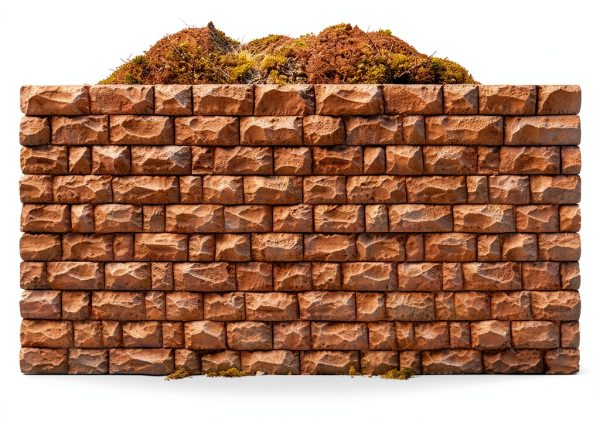 8314 O/G Large Cut Stone Retaining Wall-0